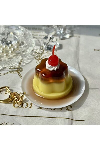 Choice3 Pudding pendant Cold Drink Pudding Snack Keychain Pudding Small Penda...