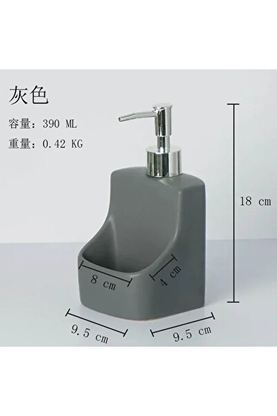 Choice مجموعة إكسسوارات الحمام من السيراميك الرمادي، موزعات الصابون السائل، ز...