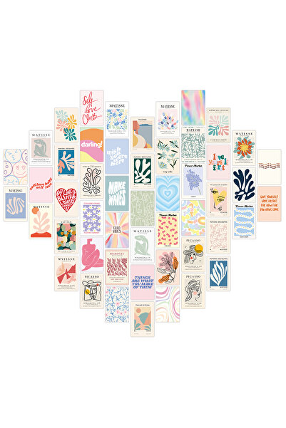 Choice 15 × 10 سم D 50 قطعة ملصقات نسائية على طراز وسط المدينة، مطبوعات فنية ...