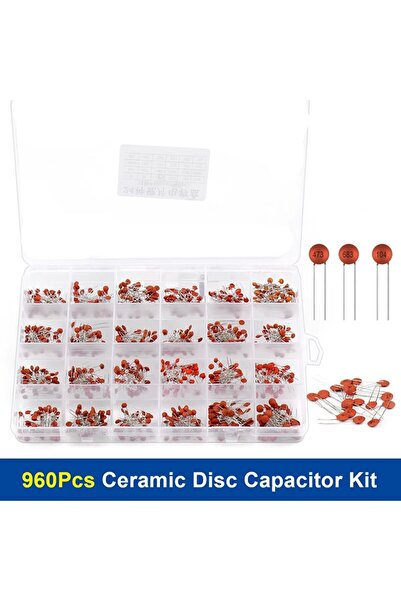 Choice 960pcs-with box 300pcs/960pcs Ceramic Capacitor Set 2pF-0.1uF Electron...