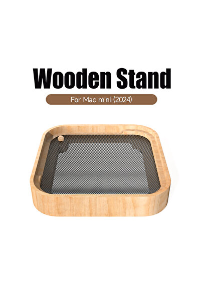 Choice Beechwood Stand Desktop Stand Mount for Mac mini M4/M4 Pro 2024 Improv...