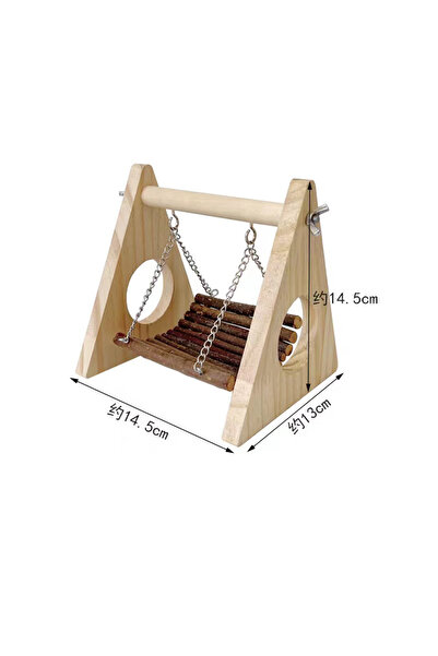 Choice أرجوحة من الخشب الطبيعي للهامستر، لعبة مضغ، ملحقات قفص الحيوانات الصغي...