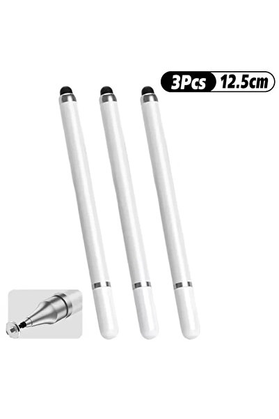 Choice 3 قطع أبيض 2 في 1 قلم عالمي للأجهزة اللوحية والهواتف المحمولة وأجهزة A...