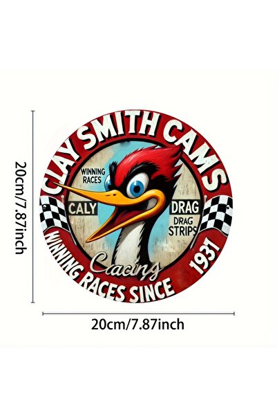 HELLOYOUNG لافتة TYA0702 من الألومنيوم بتصميم عتيق مستدير من تيراكوتا سميث كا...