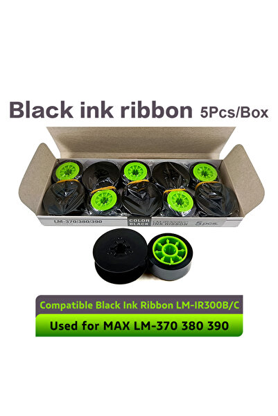 Choice صندوق من 5 قطع، 5 قطع من شريط حبر Max INK RIBBON LM-IR300B متوافق مع ك...