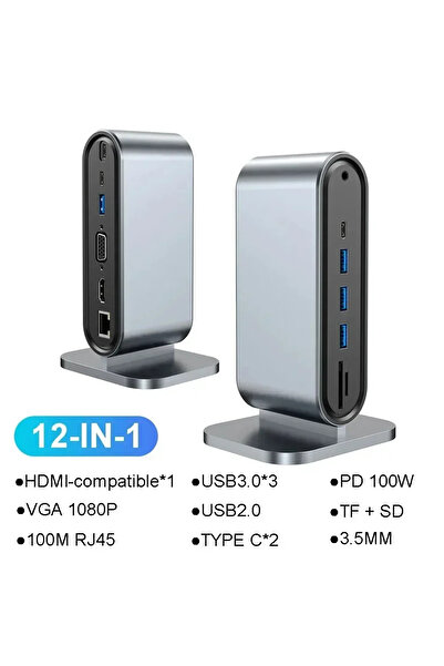 Choice 12 IN 1 15 in 1 USB C Docking Station 4K HD Vertical Hub with Triple M...