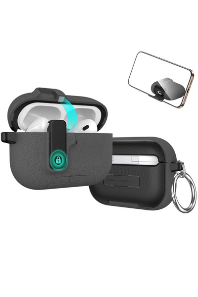 Choice غطاء سماعة أذن رمادي رقيق لجهاز AirPods Pro 3، جراب كامل الجسم مقاوم ل...