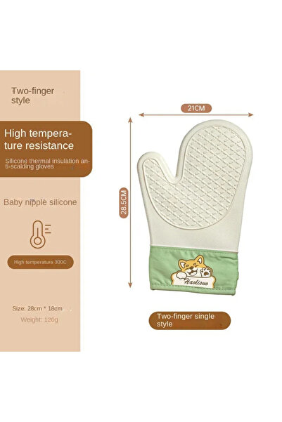 Choice قفازات سيليكون عازلة للحرارة سميكة، غير قابلة للانزلاق، قفازات فرن عالية الحرارة للخبز والحروق.