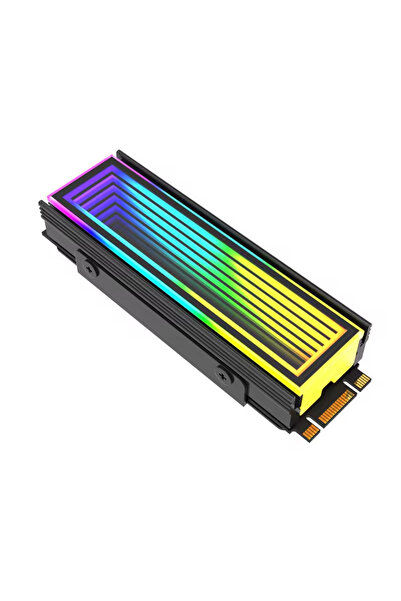 Choice1 black COOLCIRC 5V 3Pin ARGB Aura Sync M.2 2280 NVMe SSD Heatsink Cool...