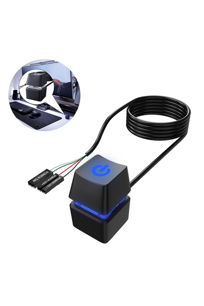 Choice مفتاح تشغيل دائري لسطح مكتب الكمبيوتر COOLCIRC LED 2m-BK، مفتاح تشغيل ...