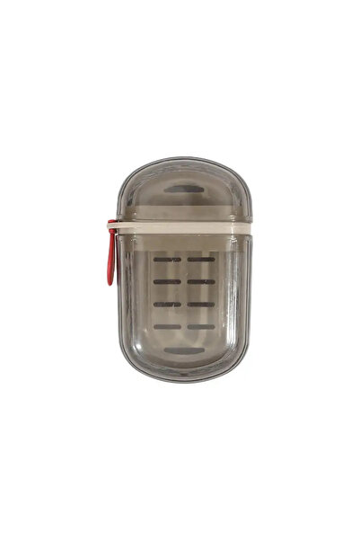 Choice علبة صابون محمولة رمادية اللون، قطعة واحدة، صندوق تخزين محكم الغلق، مقاوم للماء، مناسب للسفر والمنزل والحمام، صندوق صابون خارجي