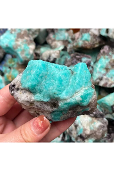 Choice 3-5 سم 3 قطع عشوائية من حجر الأمازونيت الخام الطبيعي للتدحرج بكميات كب...