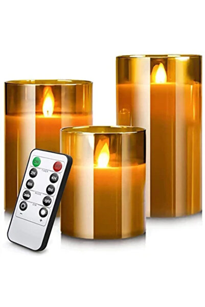 Choice LE3P-JS مصابيح LED للمنزل شمعة إلكترونية LED زينة شمعة زجاجية مجموعة ك...