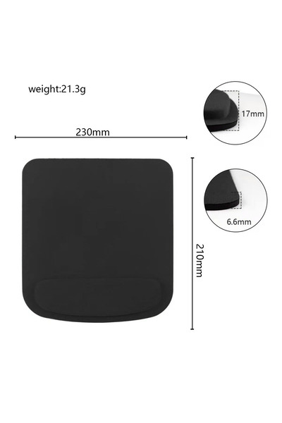 Choice وسادة ماوس ألعاب كمبيوتر سوداء مقاس 230 × 210 × 6.6 مم، مصنوعة من مادة إيفا الصديقة للبيئة، وسادة معصم مريحة من الفوم