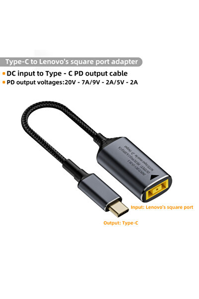 Choice محول طاقة عالمي 140 واط من C إلى LX DX 140 واط لأجهزة الكمبيوتر المحمول 5 فولت 9 فولت 20 فولت تيار مستمر أنثى إلى USB C من النوع C PD
