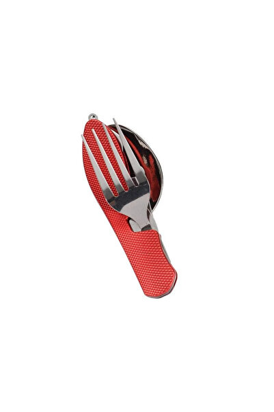 Choice Red 4 in 1 Camping Utensils Cutlery - Camping Stainless Steel Folding ...