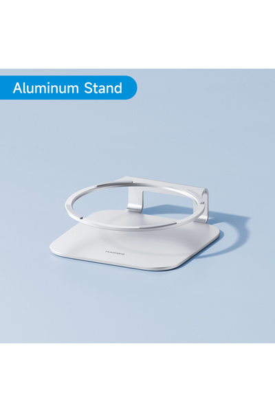 Choice حامل سطح مكتب هاجيبيس فضي لجهاز ماك ميني M4/M4 برو، حامل تخزين من الألومنيوم، قاعدة لتبديد الحرارة