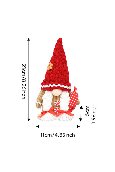 Choice دمى عيد الميلاد بدون وجه على الطراز النسائي، دمى جنوم قطيفة لطيفة، دمي...
