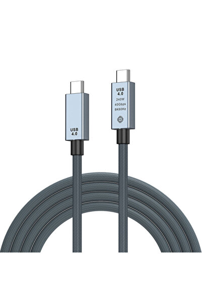 Choice 1m grey USB C Thunderbolt 4 40Gbps USB4 Cable USB Type C to C 240W Super Fast charging Cable Thunder