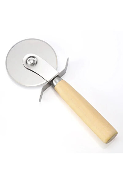 Choice1 1 قطعة من قاطعة البيتزا المصنوعة من الفولاذ المقاوم للصدأ بمقبض خشبي ...