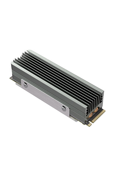 Choice مشتت حراري أسود من TEUCER M.2 2280 SSD مع وسادة حرارية و2 أنبوب حراري لمبرد محرك الأقراص ذي الحالة الصلبة لـ M.2