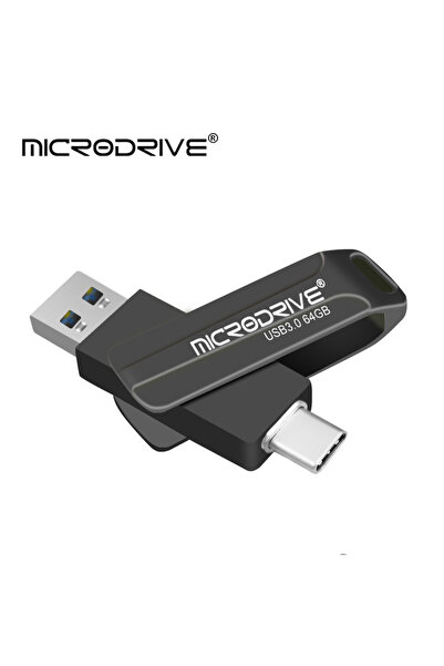 Choice 64 GB black MicroDrive 2 In 1 USB Flash Pen Drive Memory Stick USB3.0 TYPE-C OTG Portable U Disk 64G