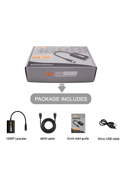 Choice جهاز محول HDMI عملي أسود لوحدة تحكم الألعاب SEGA Saturn 1080P