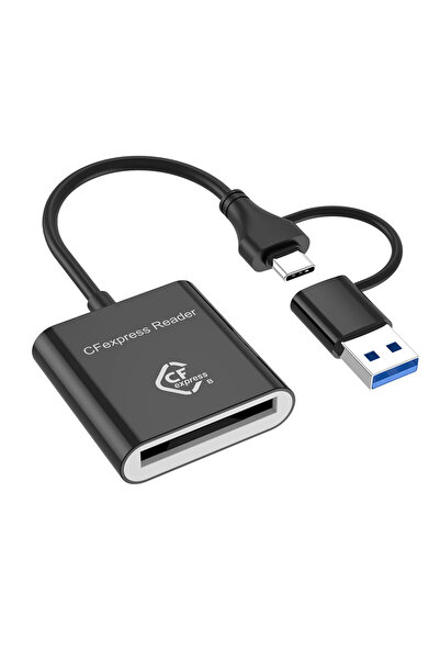 Choice قارئ بطاقات 10 جيجابت في الثانية CFexpress Type B قارئ بطاقات 10 جيجابت في الثانية محول USB3.2 Gen2 محمول من النوع A-C CF Expr