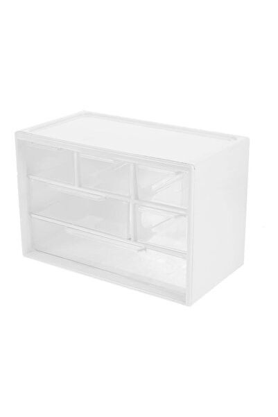 Choice WHITE Dustproof Clear Plastic Desktop Mini Storage Box with Drawer – Transparent Organizer for Hair