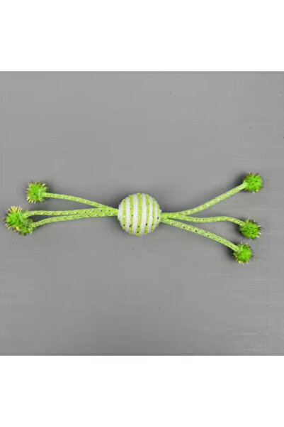 Choice لعبة قطط خضراء فاتحة اللون، أنبوب شبكي، حبل للتغليف، كرة، لعبة قطط صغي...