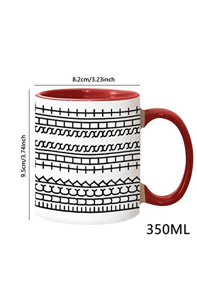 Choice 300ml Red ceramic cup Drinking Cup Ins Style Coffee Cup Coffee Milk Te...