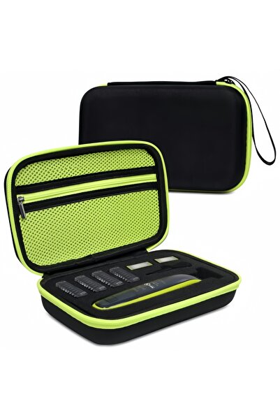 Choice صندوق تخزين ماكينة الحلاقة المحمولة للسفر باللون الأسود، حقيبة حلاقة م...