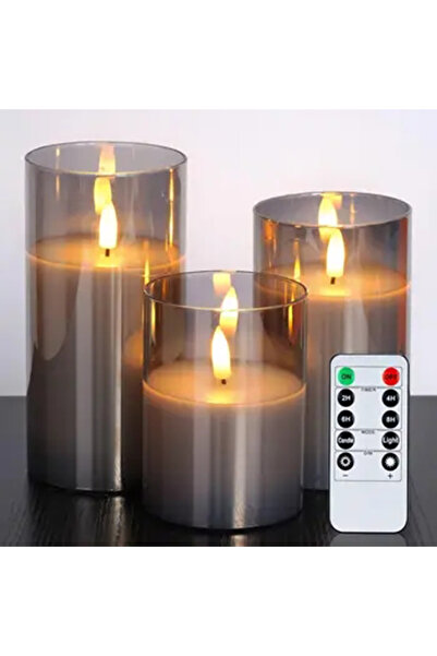 Choice LE3P-HS مصابيح LED للمنزل شمعة إلكترونية LED زينة شمعة زجاجية مجموعة ك...