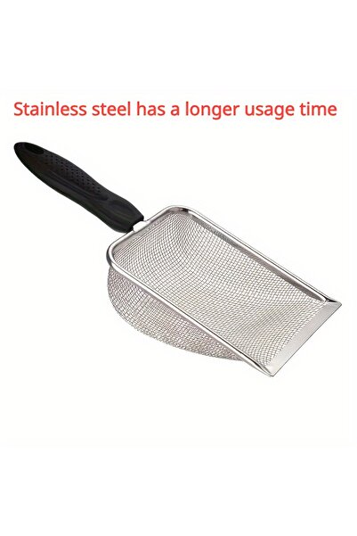 Choice قطعة واحدة من مغرفة فضلات القطط المتينة المصنوعة من الفولاذ المقاوم لل...