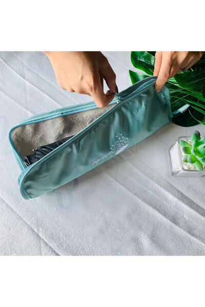 Choice حقيبة تخزين المظلات الصغيرة الزرقاء من نوع القابض الماصة القابلة للطي، حقيبة مظلة محمولة للخروج