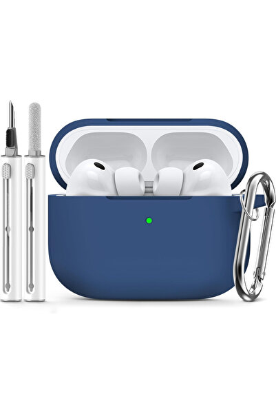 Choice حافظة AirPods Pro3 باللون الأزرق البحري لسماعات AirPods Pro 3 موديل 20...