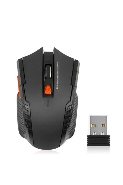 Vikefon ماوس لاسلكي أسود 2.4 جيجاهرتز 1600 نقطة في البوصة ماوس بصري للألعاب ل...