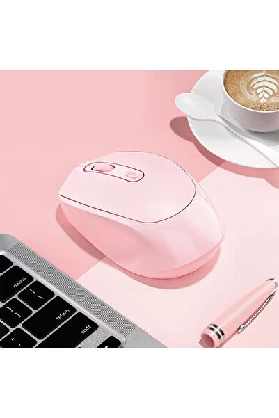 Choice ماوس لاسلكي وردي اللون، يعمل بالبطارية، مناسب للألعاب، ثنائي الوضع، متوافق مع تقنية بلوتوث 2.4 جيجا هرتز، مزود بخاصية كتم الصوت عبر منفذ USB، مناسب لأجهزة الكمبيوتر المحمولة.