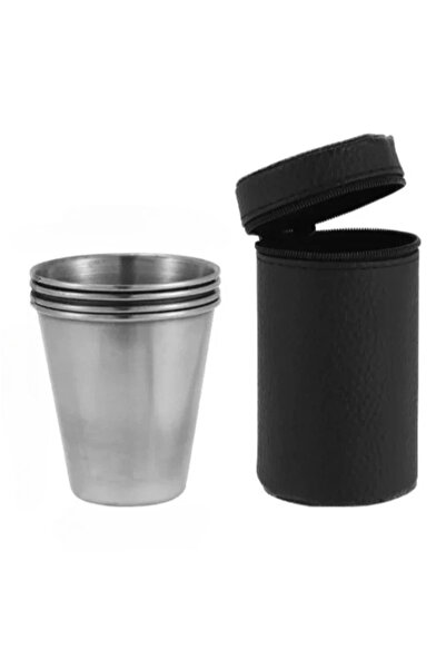 Choice 30-170 مل 70 مل 4 قطع أكواب صغيرة مع حافظة أكواب السفر الخارجية المصنو...