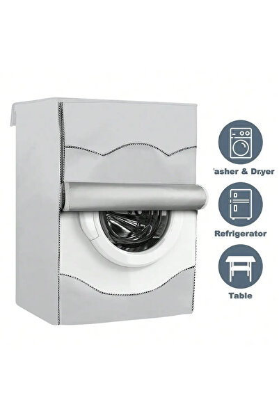 Choice 60X60X85cm Light Grey Washing Machine Cover, Universal Front Load Drye...