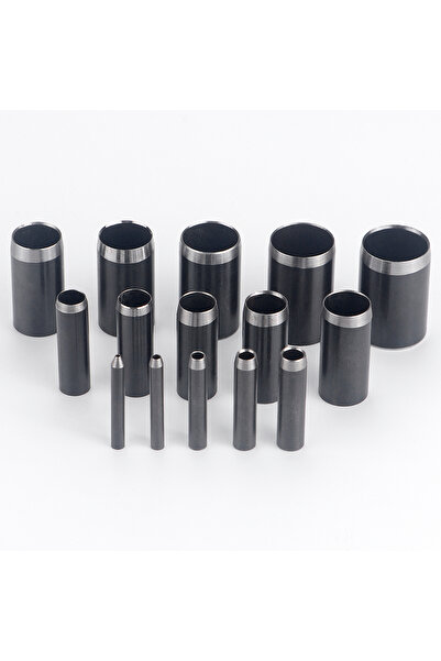 Choice 15Pcs - Set 15 Sizes of Round Hole Punches (1-15mm), Faux Leather Hollow Hole Punch Tool Set for Wat