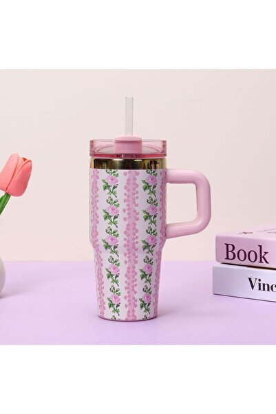 Choice كوب سفر معزول مصنوع من الفولاذ المقاوم للصدأ 304، سعة 14 أونصة، وردي ا...