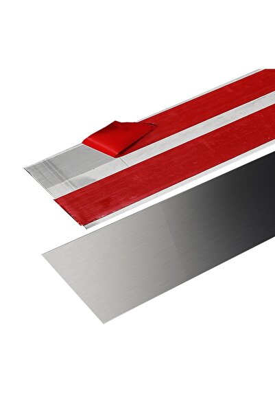Choice Silver 10cm X 260cm Stainless Steel Skirting Board Metal Sticker Skirt...