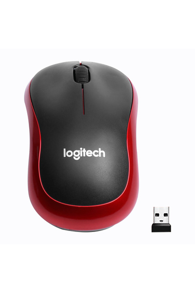 logitech Red M185 Mini Wireless Mouse 1000DPI Silent Optical Mouse 2.4GHz with USB Mini Receiver Por