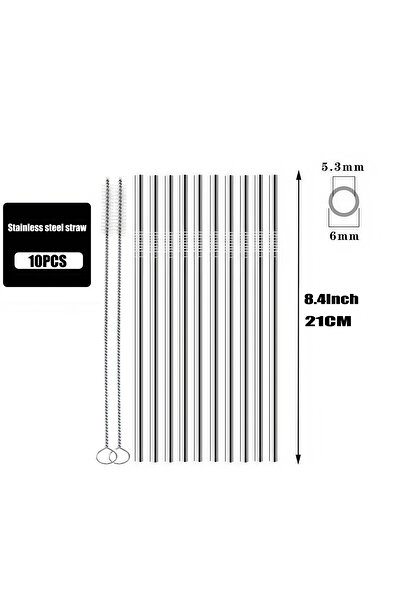 Choice 10 قطع من المصاصات المستقيمة، 10 قطع من المصاصات المعدنية المصنوعة من ...
