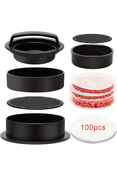 Choice 2 قطعة من صانعة لحم الهامبرجر على شكل دائري غير لاصق فطائر برجر محشوة ABS لحم بقري مشوي فطيرة