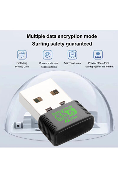 Choice محول AX900 USB WiFi 6 لأجهزة الكمبيوتر المكتبية والكمبيوتر المحمول بنظ...