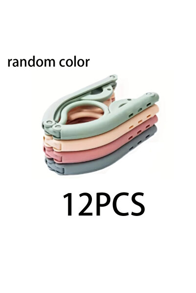 Choice 12 قطعة من 6/10/12 قطعة من شماعات السفر المحمولة القابلة للطي لتوفير المساحة ملحقات الرحلات البحرية الأساسية للتجفيف