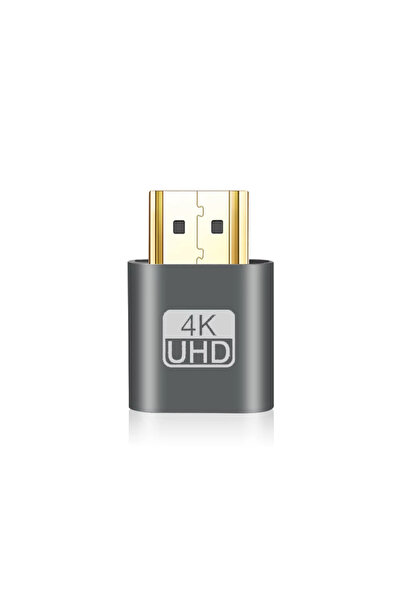 Vikefon Gray HDMI-compatible Dummy Plug Virtual Display Headless Ghost Displa...