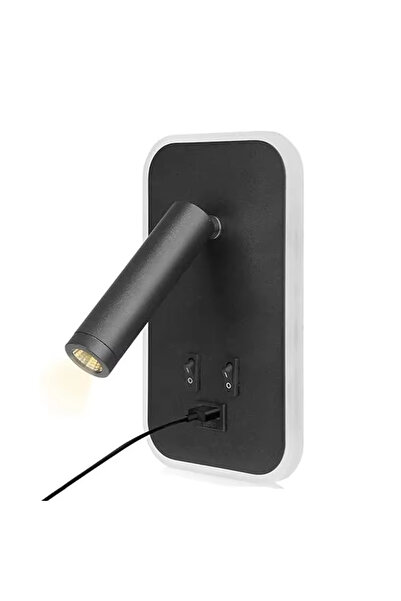 Choice مصباح حائط LED بسيط أسود اللون أبيض دافئ (2700-3500 كلفن) مع مفتاح تحكم مزدوج ومفتاح تحكم مزدوج